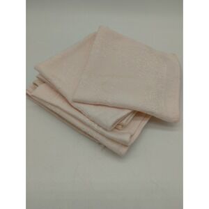 Set of 6 Vintage Cotton Cloth Fabric Pink Dinner Napkins Floral design